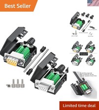 2-Pack DB9 Serial Adapters with No Soldering - Male & Female Connectors Included picture