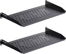 1U Cantilever Universal Rack Shelf - 10In Deep – Rackmount Shelf for 19’’ Av/Net picture