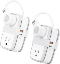 2 Pcs 4ft Cord Travel Power Strip Bar GaN 45 W USB C Ports 4 Outlets 2 USB Port picture