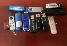 Lot of 12 USB Flash Drives Sony Lexar PNY HP Monster 8GB & Under picture