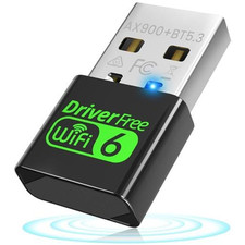 USB WiFi 6 Adapter for PC Desktop & Laptop, 900Mbps Dual Band AX900M, Black picture