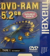 7 PACK - New Sealed Maxell DVD-Ram VD-RAM52F 5.2GB Double Sided DVD Rewritable picture