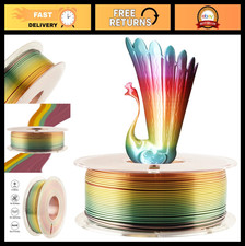 Silk Shiny Rainbow Gradient PLA Filament 1.75mm 1kg for FDM 3D Printing - Multic picture