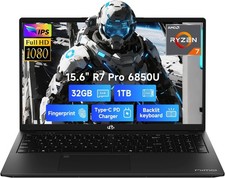 NIMO 15.6 Light Gaming Laptop 8 Cores AMD R7 Pro 6850U 32GB LPDDR5 RAM 1TB SSD picture