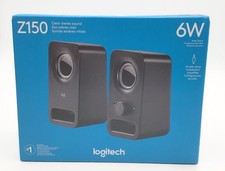 Logitech Z150 Multimedia Speakers Black Stereo Sound 6W Pair New Sealed picture