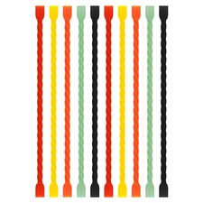 Gesipor 10 PCS 6-Inch Silicone Cable Ties - Reusable Rubber Twist Ties Bendable picture