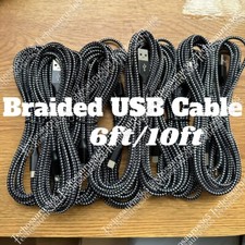 Bulk Lot 6Ft 10Ft Heavy Duty USB Charger Cable For iPhone 14 11 XR 8 7 iPad Cord picture