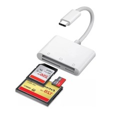 FLEAVER USB C to SD CF Card Reader for iPad Pro/Macbook Supports CF/SD/TF card picture