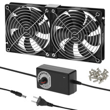 2 X 120Mm 240Mm Computer Fan with 110V-240V AC Plug, Speed Controller 3V picture