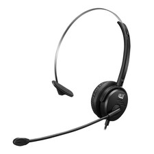 USB Wired Single Sided Headset Noise Canceling Mic Inline Volume Mute Office picture
