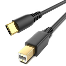 USB-B to USB-C Printer Cable, 6.6FT Gold-Plated USB Type B to Type C picture