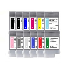 Full Set of 12 colors of  PFI-106 InkTank for Canon IPF 6400s 6400se 6400 6450 picture