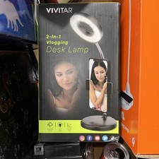 Vivitar 2 in 1 Vlogging Desk lamp LED Ring Light Adjustable Phone Holder picture
