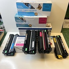 Genuine OEM Brother TN221BK TN221C TN221Y TN221M Ink Toner 4 New Plus The used picture