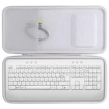 co2CREA Hard Case for Logitech Signature K650 Full-Size Keyboard, White | Por... picture