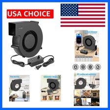 140mm Small Blower Fan 110V 120V Squirrel Cage Fan Speed controlleer | Dual B... picture