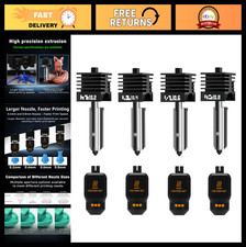 4-Pack 0.2/0.4/0.6/0.8MM Hotend Nozzle Set for 3D Printers - High Temp Hardened picture