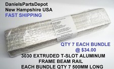 x7 EXTRUDED ALUMINUM T-SLOT FRAME RAIL BEAM 3030 500MM 3D PRINT EXPEDITED SHIP picture
