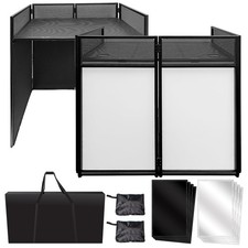 AxcessAbles Portable DJ Facade Booth with Black and White Lighting Scrims, Ca... picture