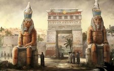 Landscape egypt statue architecture fantasy Custom Gaming Mat Desk picture