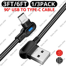 For Android Samsung Google Phone 90° Right Angle USB Charger Power Charge Cable picture