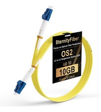 8ternityFiber-OS2 Single Mode Fiber Cable 2M/7FT, 1GB/10GB OS2 Fiber LC to LC Ca picture