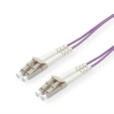 OM4 LC 100g Violet Duplex Multimode Fiber Cable 50/125 Purple 50M 150FT Network picture