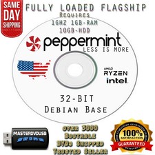 Peppermint OS Flagship Debian 32-Bit Fully Loaded Bootable DVD Linux XFCE picture