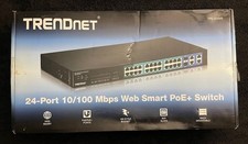 TRENDnet TPE-224WS 24-Port 10/100 Web Smart PoE+ Switch 193W SFP Open Box picture
