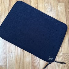 18”x12” Black Quilted Vera Bradley Laptop Sleeve picture
