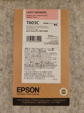 2021 Genuine Epson T603C Light Magenta Ink Stylus Pro 7800 9800 Factory Sealed picture