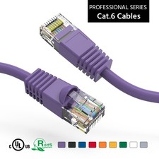 2Ft CAT6 UTP Ethernet Network Booted Cable Purple picture