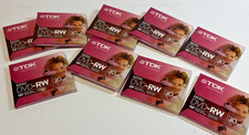 Lot of 9 TDK Mini DVD-RW 30 Minutes Rewritable 1.4GB/GO 8cm NEW picture
