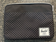 Herschel 13” Laptop Tablet Sleeve Case in Black and White Poke a Dots/ SPOTS-EUC picture