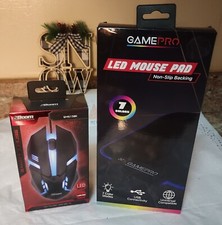 Wired Gaming Mouse &  Mouse Pad Bubdle By 2Boom And Gamepro. Set Of 2  picture
