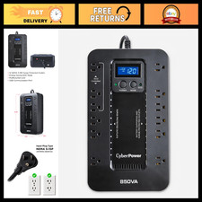 850VA Eco-Friendly UPS Battery Backup & Surge Protector - LCD Display, Compact D picture
