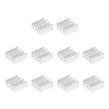 Electronics Cooler Heatsink for MOS GPU IC Chip Silver 7 x 7 x 3 mm 10pcs picture