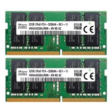 Hynix 64GB 2X32GB DDR4 3200MHz PC4-25600 Laptop SODIMM Memory Ram HMAA4GS6AJR8N picture
