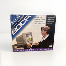 Vintage 90s Boca Research Inc. BocaModem 33.6 External Modem Data Fax BRAND NEW picture