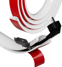 39 Inch Silicone Cord Hider Wall Raceway for 2-3 Cables Self Adhesive White picture