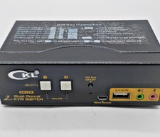 CKL CKL-922HUA 2 Port Dual Monitor HDMI KVM Switch 4K Audio USB 2.0 Hub picture