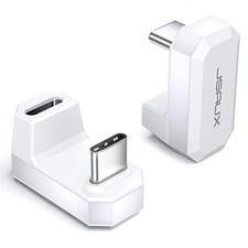 JSAUX 180° USB-C to USB-C Adapter 2 Pack, 180 Degree Angle USB-C Male to US picture