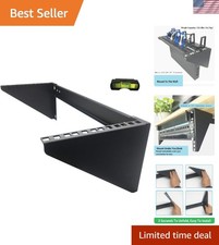 4U19 Inch Vertical Wall Mount Patch Panel Bracket and Heavy Duty 125 lbs Capa... picture