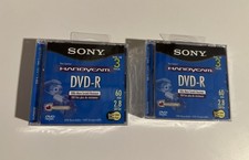 Lot Of 2 NEW Sony Handycam Dvd-R 3 Pack 60min 2.8GB Double Sided Double Discs picture
