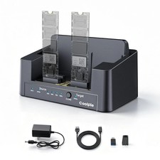 Coolpie 5-in-1 SSD Cloner, Supports M.2 NVMe/SATA 5 Mode (Black) picture