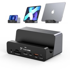 TobenONE 18-in-2 MacBook Docking Station Dual Small, Grey-150W power adapter picture