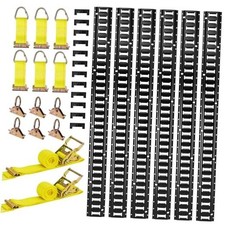 E-Track Tie-Down Rail Kit, 6 Pack 5 ft E Track Rails, 26 Pcs 5 FT- 26Pcs picture
