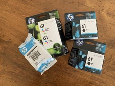 HP 61 Ink Cartridges- two Black and one Tri-color New EXPIRED 2021 Sealed picture
