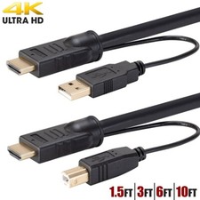 1.5 3 6 10 FT 2-Port HDMI USB KVM Cable Monitor Mouse Keyboard 4K 60Hz HDR 4:4:4 picture