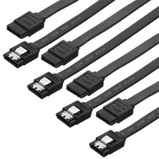 100cm SATA 3.0 Cable, 4 Pack Straight High Speed Data Cable, Black picture